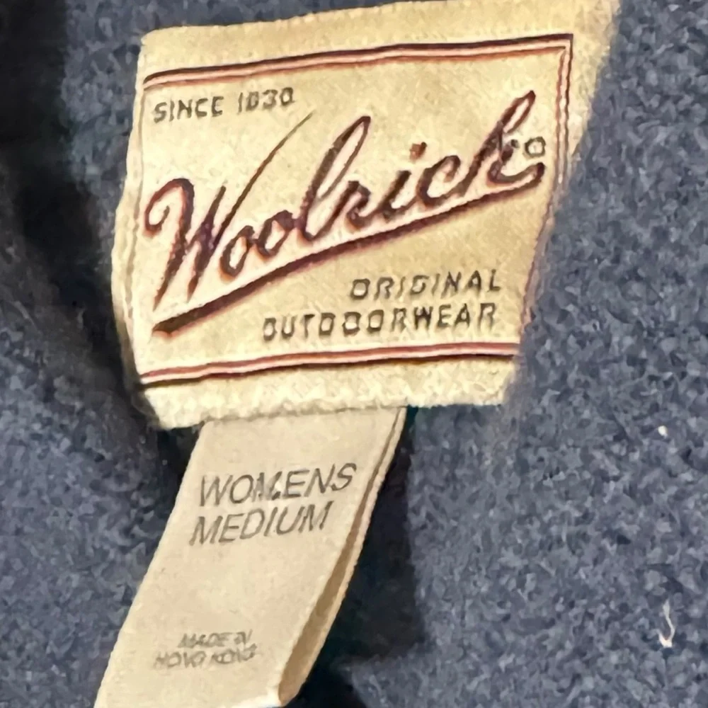 VTG Woolrich Gray Pure New Wool Sweater Vest Transitional Fall Leaves Autumn - M - Picture 12 of 14